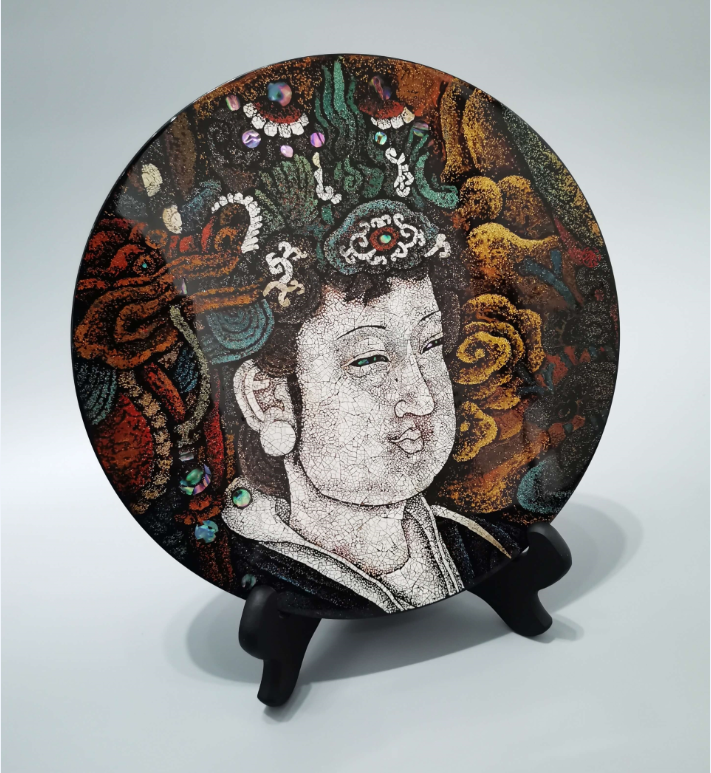 精品漆畫仕女圖